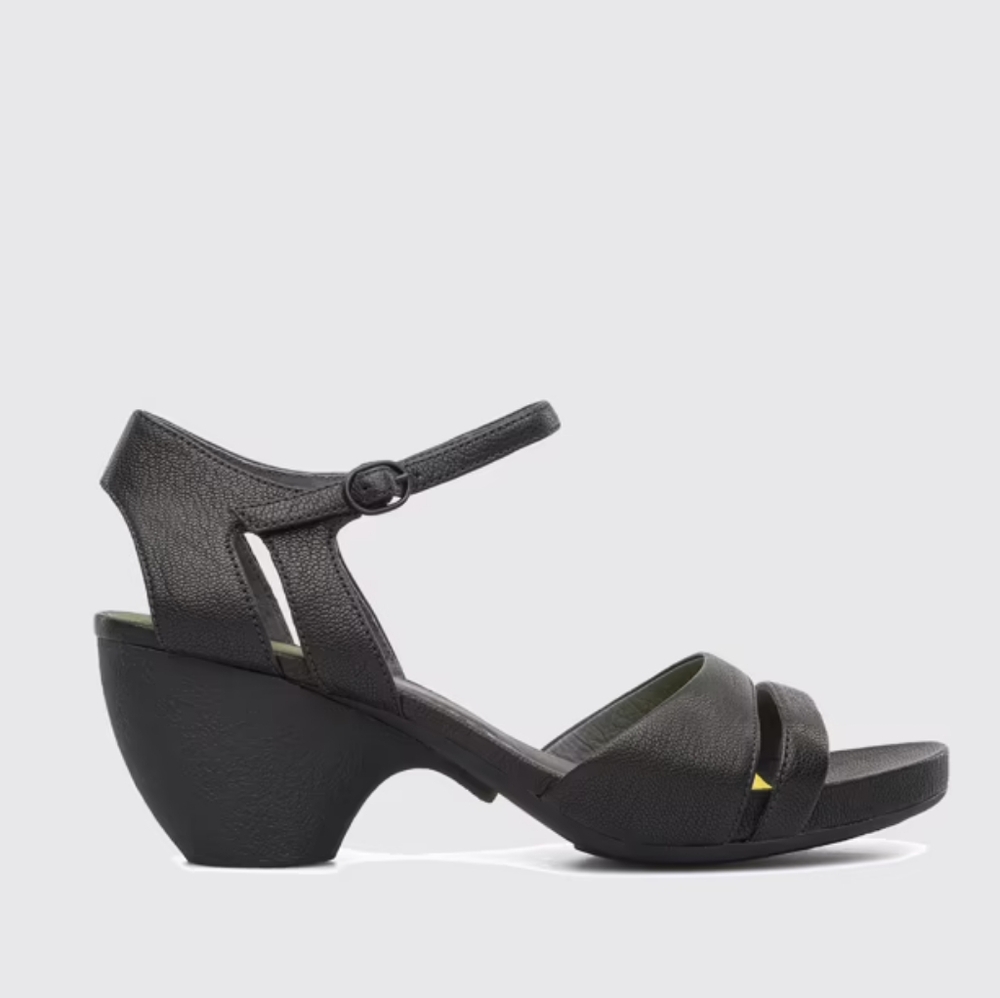 Camper Black Sandals with Green Insole - Picture 4 of 9